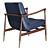 Sleek Leather Hudson Armchair 3D model small image 3