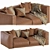 DItre Buble Leather Sofa - Modern 2 Seater 3D model small image 4