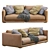 Poliform Bristol Leather Sofa 3D model small image 2