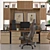 Modern Office Objects Set 3D model small image 3