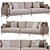 Sleek and Stylish Le Marais Sofa 3D model small image 1