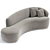 Modern Italian Curved Sofa - Inspired Elegance 3D model small image 2