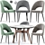 Classic Saarinen Dining Table Chair 3D model small image 1