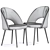 Classic Saarinen Dining Table Chair 3D model small image 3