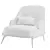 Elegant Brigid Armchair 3D model small image 2