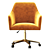 Frosted Velvet Office Chair: Adjustable Swivel 3D model small image 2