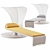 Dedon Summer Cloud Folding Beach Chair 3D model small image 1