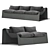 Sleek Bugatti Chiron Sofa: Luxury & Comfort 3D model small image 1