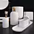 Elegant Resin Bathroom Set 3D model small image 2