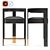 Sleek Brooklyn Bar Chair 3D model small image 1