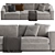 Luxurious Minotti Hamilton Sofa: Premium 3-Seater 3D model small image 2