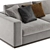Luxurious Minotti Hamilton Sofa: Premium 3-Seater 3D model small image 3