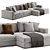 Modern Minotti Hamilton Corner Sofa 3D model small image 1