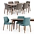 London Dining Set | Stylish and Functional 3D model small image 3