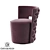 Luxury OM Rose Ottoman: Elegant and Comfortable 3D model small image 1