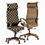 Neo Mesh Office Chair: Silver Metal, Fabric Upholstery, Ergonomic Design 3D model small image 3