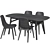 Voxlöv & Odger Ikea Dining Set 3D model small image 2