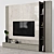 Modern TV Wall Set with 65" TV 3D model small image 3