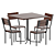 Industrial Loft Dining Set 3D model small image 1