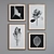 Modern Set of 4 Picture Frames with Multiple Colors - 90x60, 60x60 3D model small image 2