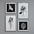 Modern Set of 4 Picture Frames with Multiple Colors - 90x60, 60x60 3D model small image 3