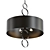 Charred Copper Drum Pendant Light 3D model small image 1