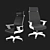 Executive Black and Gray Office Chair 3D model small image 1