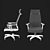 Executive Black and Gray Office Chair 3D model small image 2