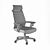 Executive Black and Gray Office Chair 3D model small image 3