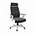 Executive Black and Gray Office Chair 3D model small image 4