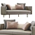 Modern Leather Sofa: Torii by Minotti 3D model small image 1