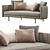 Modern Leather Sofa: Torii by Minotti 3D model small image 3