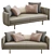 Modern Leather Sofa: Torii by Minotti 3D model small image 4