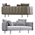 Modern Leather Sofa: Torii by Minotti 3D model small image 5