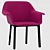 Sleek Porro Draped Chair 3D model small image 2