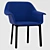 Sleek Porro Draped Chair 3D model small image 4