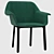 Sleek Porro Draped Chair 3D model small image 5