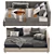 Product Title: Timo Corner Upholstered Bed 2 3D model small image 2