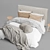 Luxury Linen Bed - Flocca 3D model small image 2