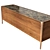 Sleek Walnut Sideboard: Roche Bobois Brio 3D model small image 2