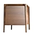 Sleek Walnut Sideboard: Roche Bobois Brio 3D model small image 3