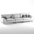 Elegant Mercury 3-Seater Sofa 3D model small image 5