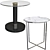 Elegant Glass Top Side Tables 3D model small image 1