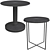 Elegant Glass Top Side Tables 3D model small image 4