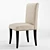 Elegant Nailhead Upholstered Chair 3D model small image 3