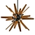 Vintage-inspired Wood & Metal Chandelier 3D model small image 1