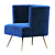 Italian Lounge Chairs: Adesso Imports 3D model small image 3