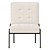 West Elm Modern Chair 3D model small image 2