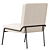 West Elm Modern Chair 3D model small image 4