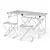 Portable Foldable Picnic Table: MOON CAMP Suitcase 3D model small image 4